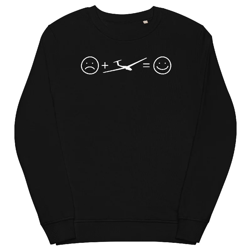 Lächelndes Gesicht und Segelflugzeug - Unisex Premium Organic Sweatshirt Women’s Pullover Hoodie