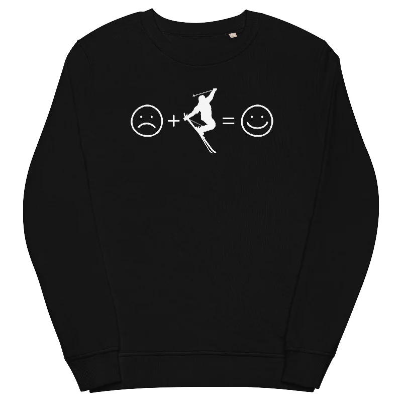 Lächelndes Gesicht und Skifahren - Unisex Premium Organic Sweatshirt Classic Women’s Sweatshirt