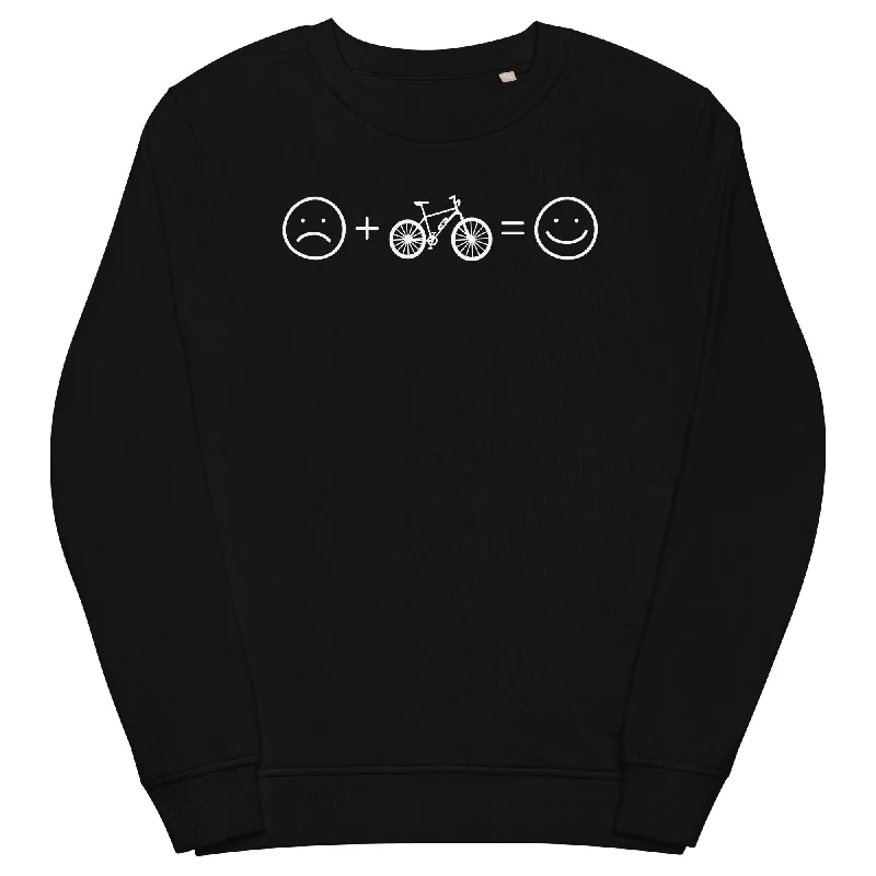 Lächelndes Gesicht und Ebike - Unisex Premium Organic Sweatshirt Women’s Hoodie with Logo