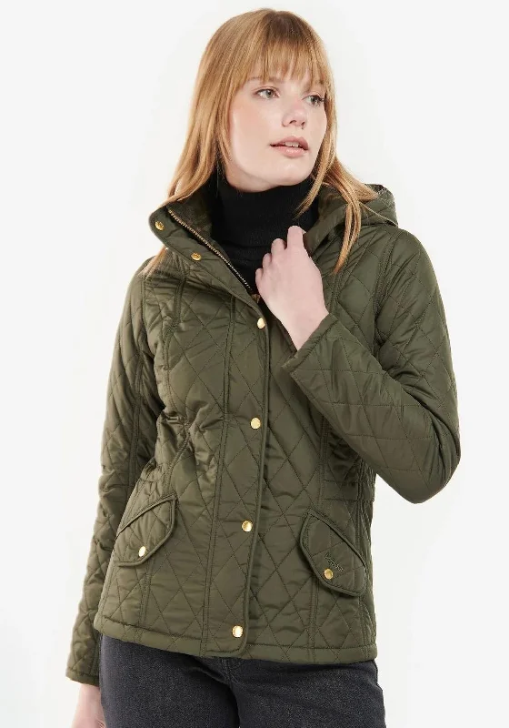 Barbour Womens Millfire Quilted Short Jacket, Green Women's smart jackets