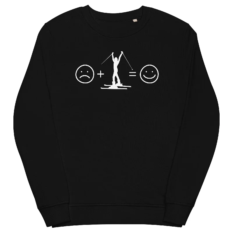 Lächelndes Gesicht und Skifahren - Unisex Premium Organic Sweatshirt Comfort Hoodie Sweatshirt