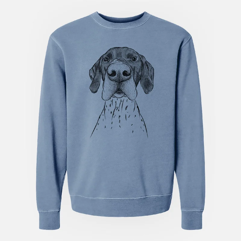 Bare Booze the German Shorthaired Pointer - Unisex Pigment Dyed Crew Sweatshirt Stylish Hoodies Collection