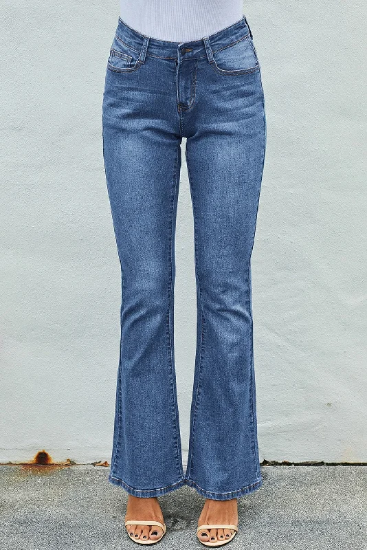 Light Blue Wash Vintage Wide Leg Jeans