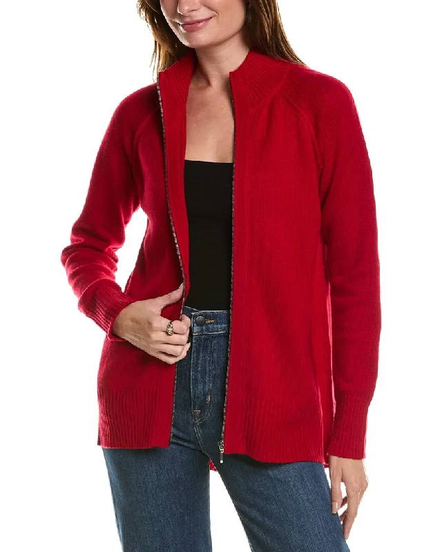 Forte Cashmere Sporty Wool & Cashmere-Blend Cardigan Elegant sweaters