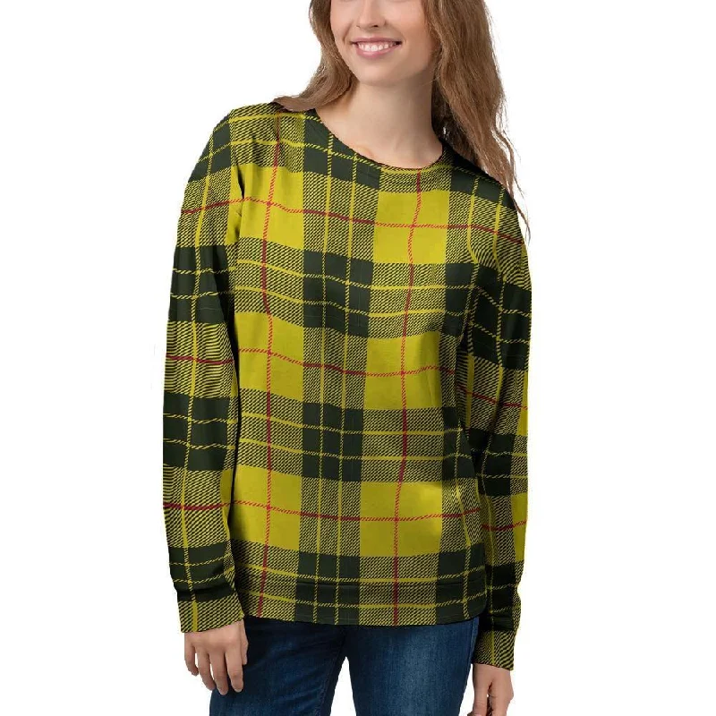 MacLeod Yellow Plaid Tartan Women's Sweatshirt Cashmere sweaters