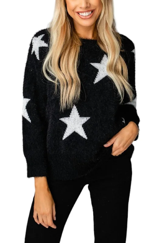 Spears Sweater In Black Star Discounted sweaters