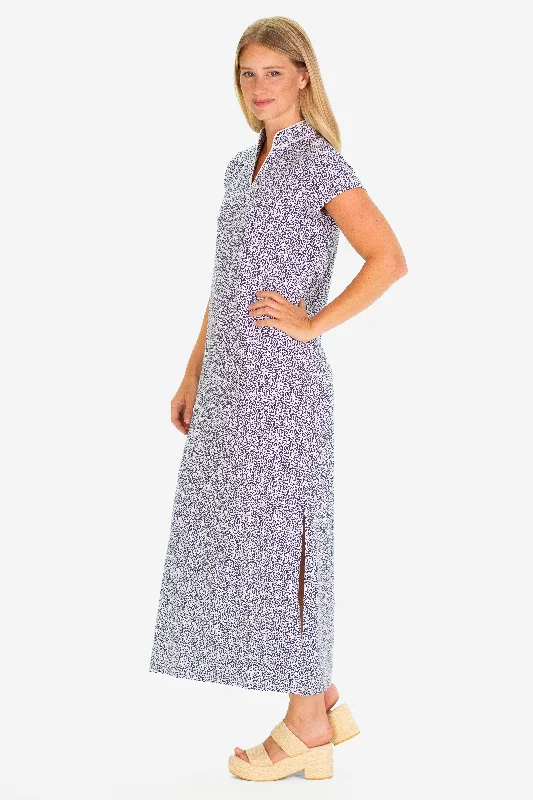 The Gaia Maxi Dress in Navy Floret New Year's Eve maxi dresses