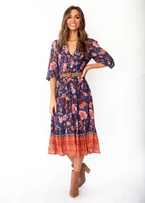 Dream In Colour Midi Dress - Dusk Vacation midi dresses