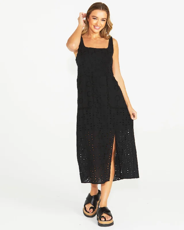 Sass Kirby Midi Dress Black Sleeveless midi dresses