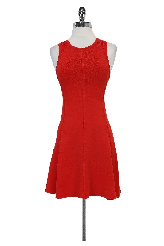 A.L.C. - Red Orange Flared Dress Sz XS Earthy tone unclassified dresses