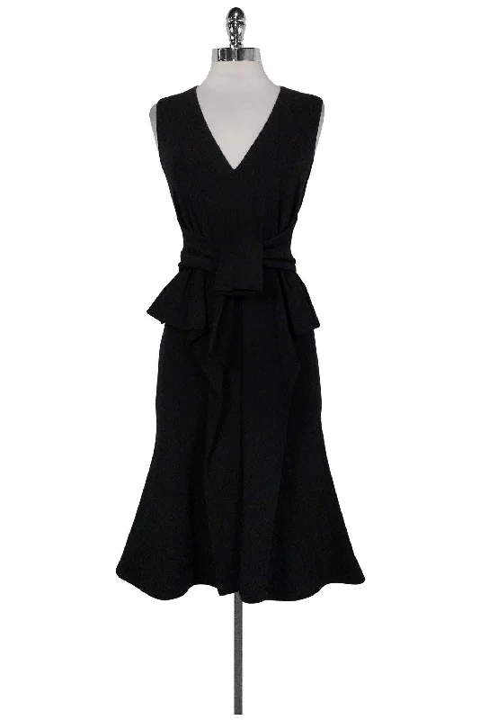 Altuzarra - Black Peplum Dress Sz 6 Long unclassified dresses