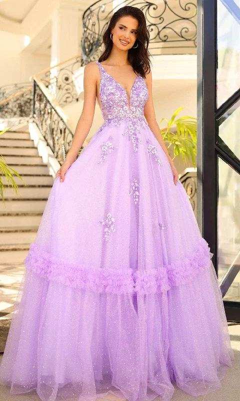 Amarra 88744 - Appliqued A-Line Prom Dress Bright color unclassified dresses