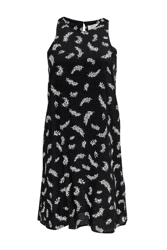 Amour Vert - Black Printed Shift Dress Sz XS Y2K unclassified dresses