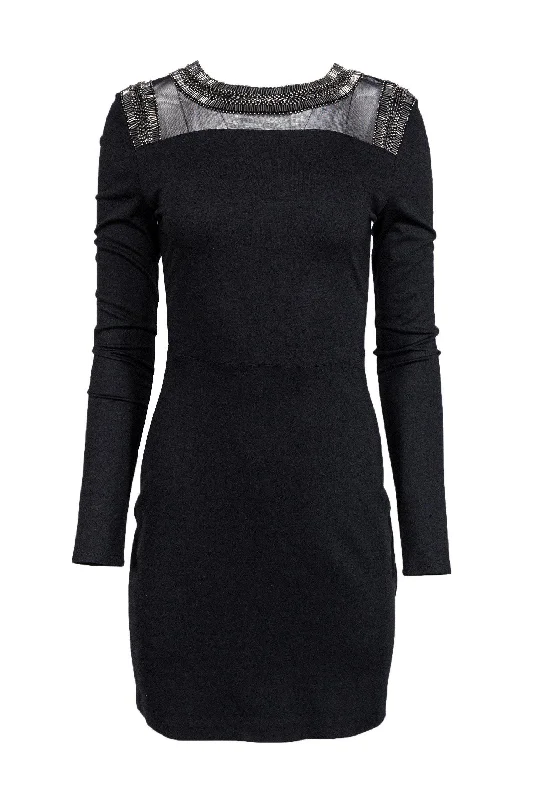 Armani Exchange - Black Beaded Sheath Dress Sz M Fall unclassified dresses