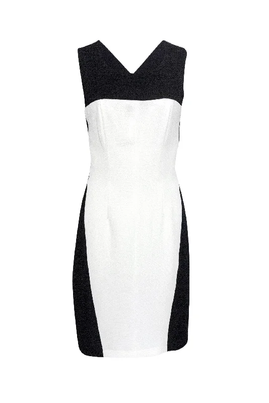 BCBG Max Azria - Black & White Lia Crisscross Dress Sz 8 Plus size unclassified dresses