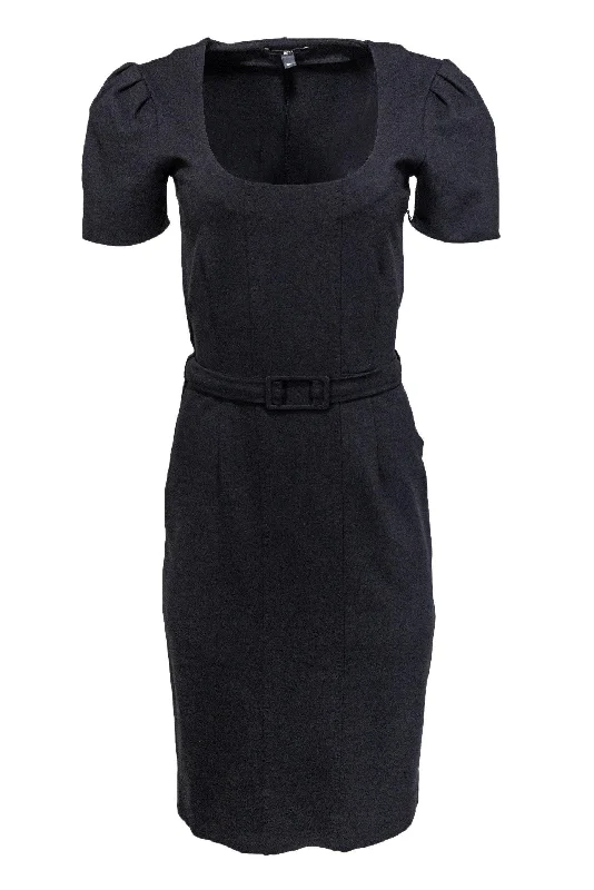 BOSS Hugo Boss - Black Low Scoop Neck Dress Sz P Dark color unclassified dresses