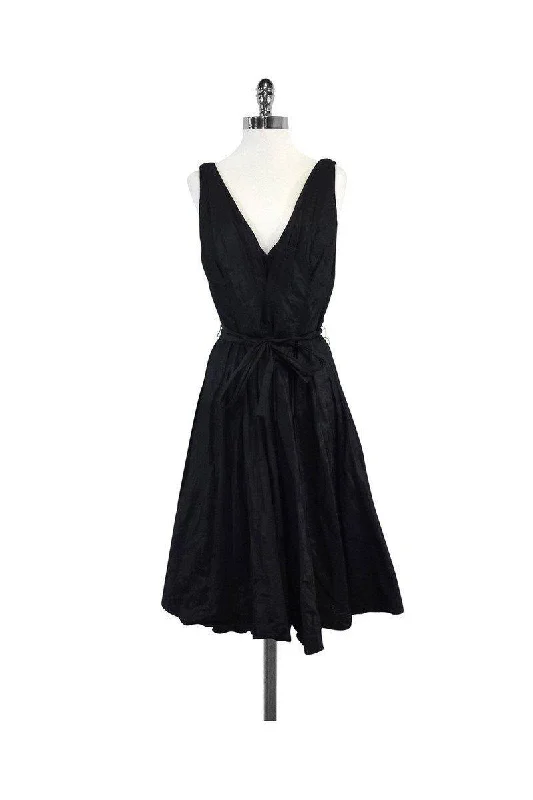 Carmen Marc Valvo - Black Taffeta Sleeveless Dress Sz 8 Festival unclassified dresses