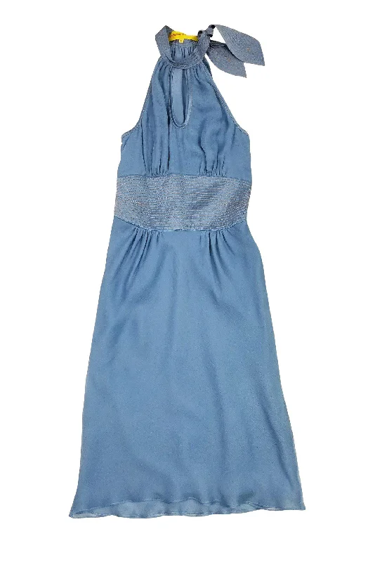 Catherine Malandrino - Light Blue Halter Dress Sz 6 Preppy unclassified dresses