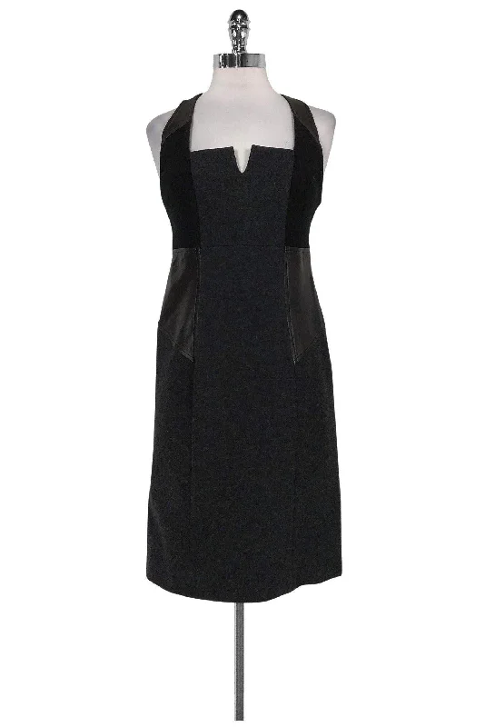 Cut 25 by Yigal Azrouel - Grey & Black Fitted Dress Sz 8 Budget-friendly unclassified dresses