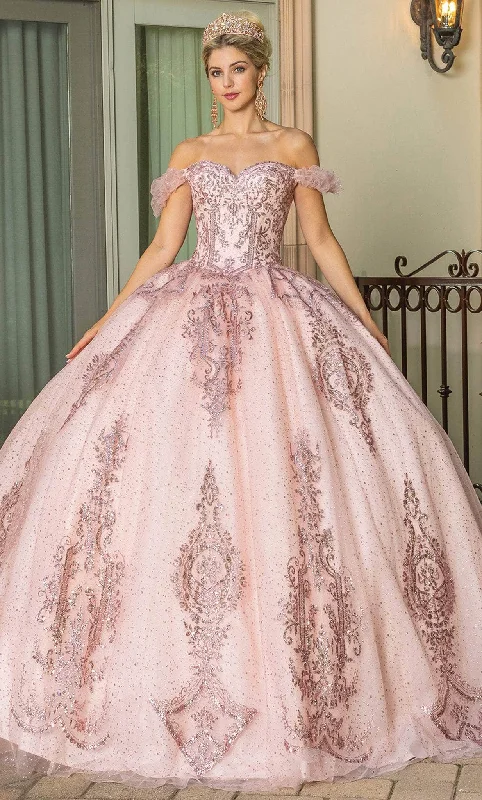 Dancing Queen 1803 - Ruffled Off-Shoulder Ballgown Flowy unclassified dresses