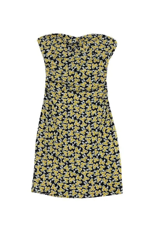 Diane von Furstenberg - Black & Yellow Dress Sz XS Monochrome unclassified dresses