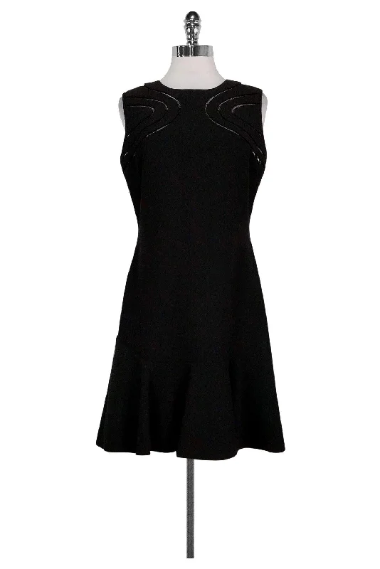 Diane von Furstenberg - Black Flared Maureen Dress Sz 8 Cotton unclassified dresses