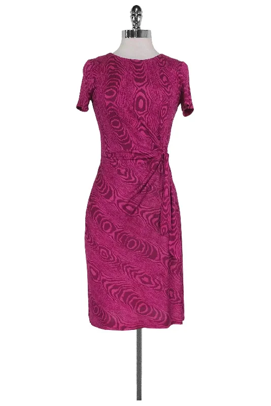 Diane von Furstenberg - Pink Printed Zoe Dress Sz 2 Floral unclassified dresses