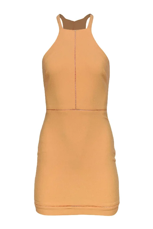 Elizabeth & James - Light Orange Sleeveless Racerback Sheath Dress Sz 2 Spring unclassified dresses