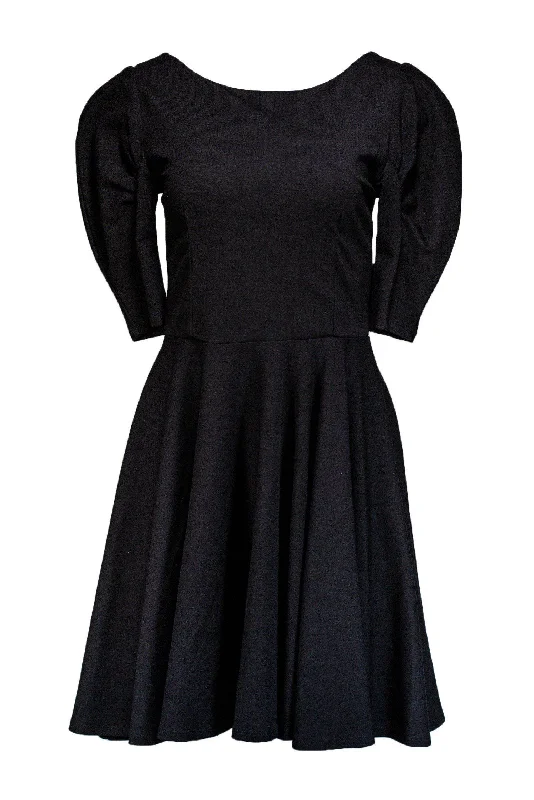 Eva Franco - Black Puff Sleeve Dress Sz 4 Lightweight unclassified dresses