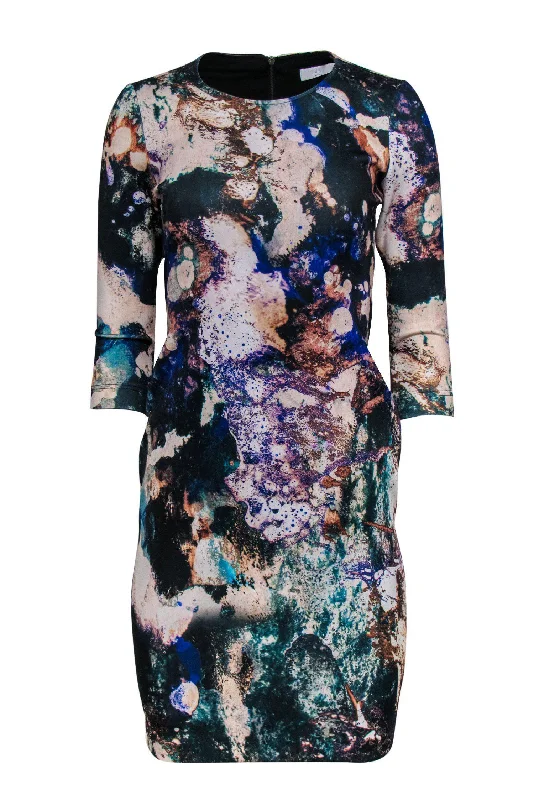 Hunter Bell - Multicolored Splatter Print Sheath Dress Sz S Date night unclassified dresses