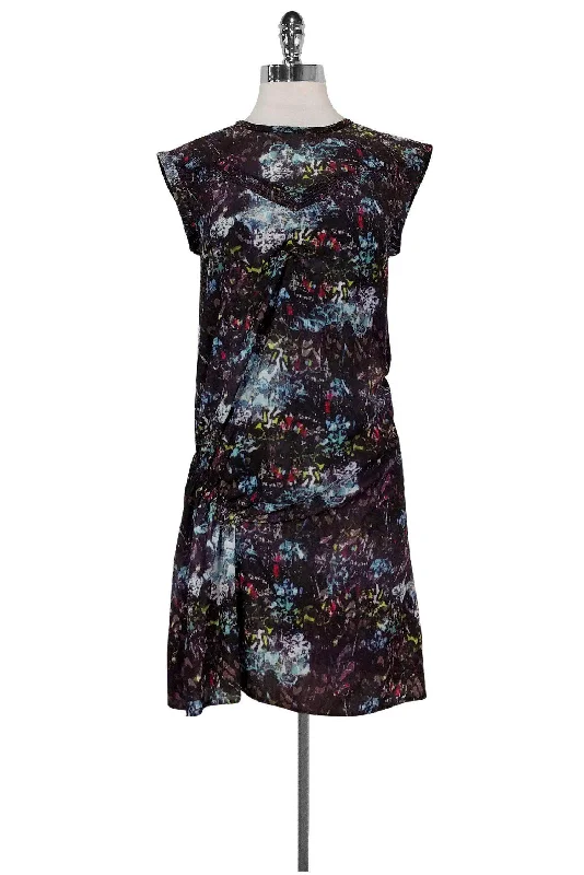 IRO - Multicolor Splatter Print Dress Sz 0 Flowy unclassified dresses