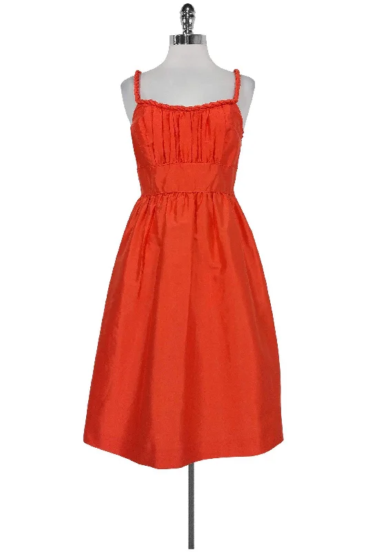 J.Crew Collection - Orange Silk Dress Sz 2 Vacation unclassified dresses