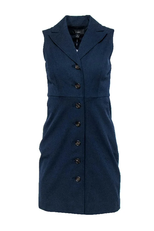 J.Crew - Navy Blazer-Style Sheath Dress Sz 2P Unique unclassified dresses