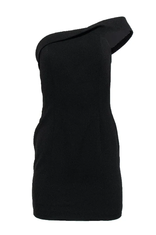 Jay Godfrey - Black One Shoulder Dress Sz 4 One-shoulder unclassified dresses