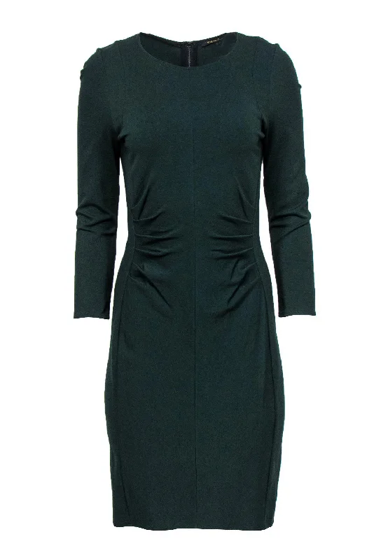 Kobi Halperin - Dark Green Ruched Sheath Dress Sz 8 Petite unclassified dresses