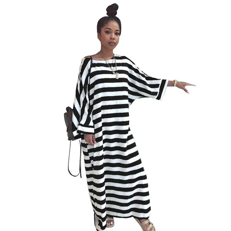 Lazy & Lovely Striped Print Linen Dress #Striped #Print Chiffon unclassified dresses