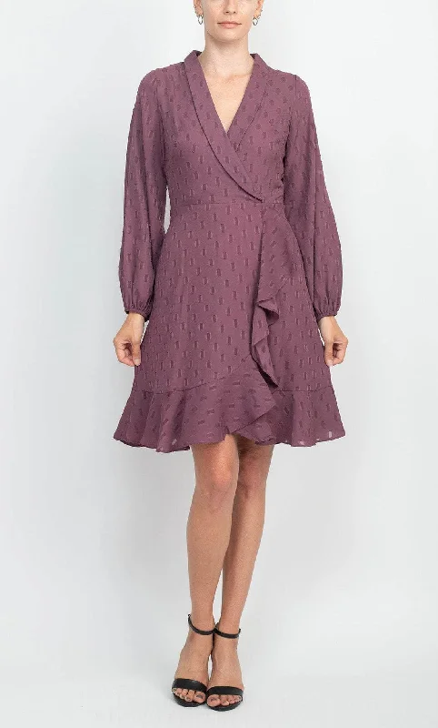 London Times T6075M - Shawl Collar Dress Beach unclassified dresses