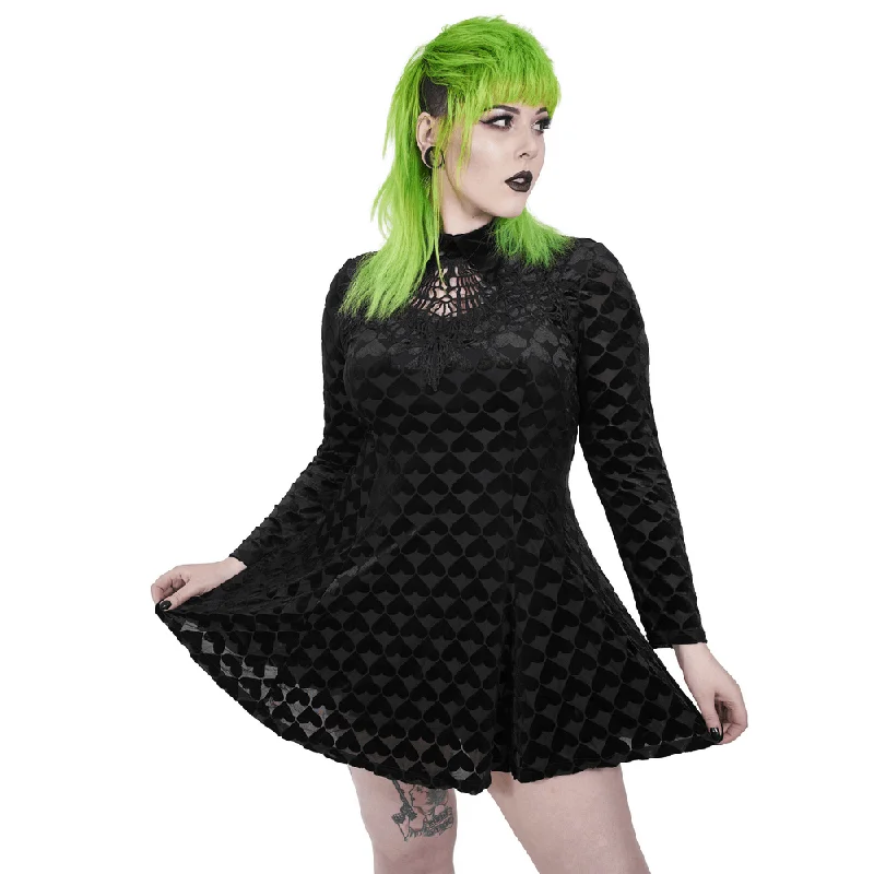 Lux Velvet Gothic Dress with Night Vines Hollow-Out Bold pattern unclassified dresses