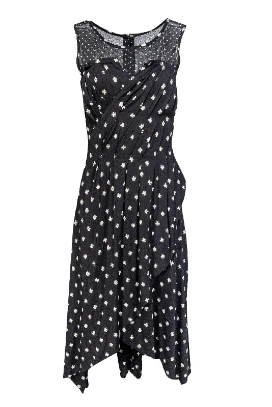 Marc by Marc Jacobs - Black Patterned Silk Blend Dress Sz XS Unique unclassified dresses