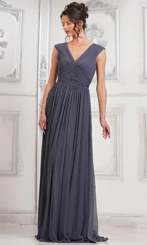 Marsoni by Colors M324 - Ruched V-Neck Evening Dress Party unclassified dresses