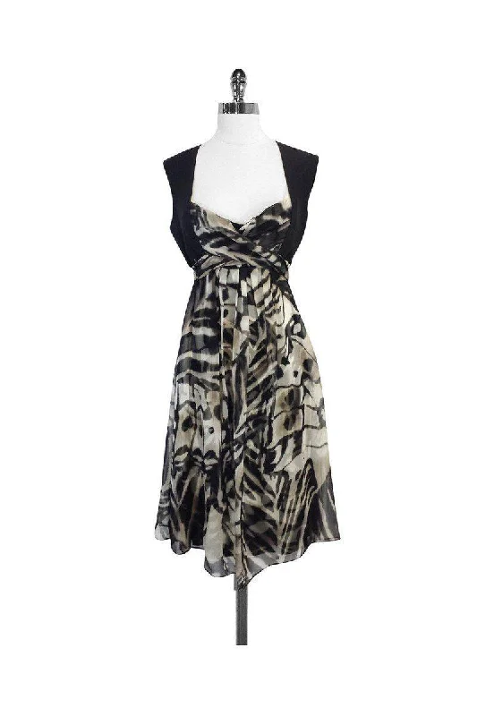 Max Mara - Linen & Silk Abstract Print Dress Sz M Popular unclassified dresses