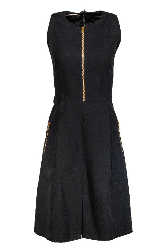 Michael Kors - Black Cotton Fit & Flare Dress Sz 2 Engagement unclassified dresses