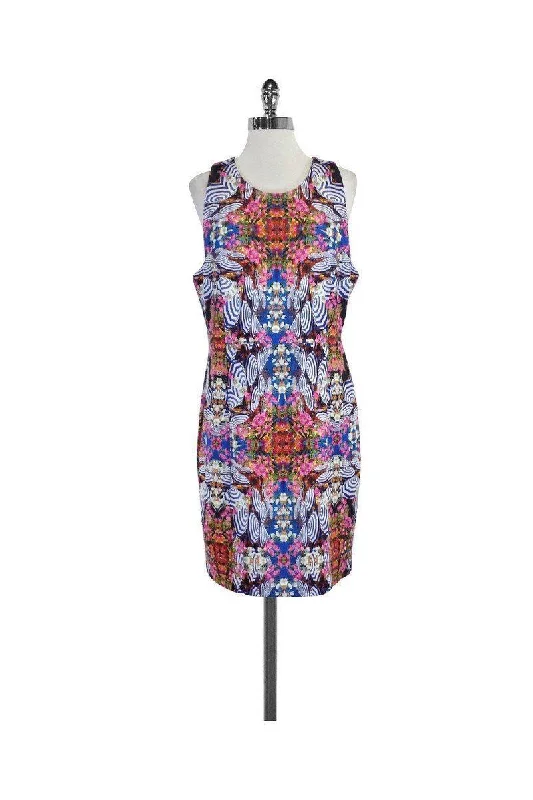 Milly - Multicolor Digital Print Neoprene Dress Sz 14 Long unclassified dresses