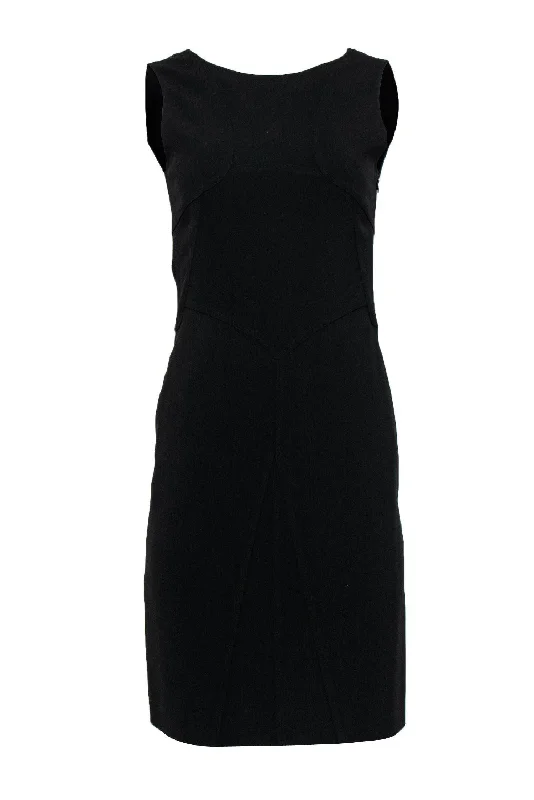 Moschino - Black Fitted V-Back Dress Sz M Stretchy unclassified dresses