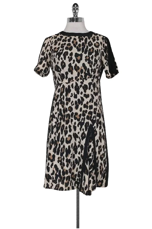 Nanette Lepore - Animal Print Dress w/ Zipper Hem Sz 2 Minimalist unclassified dresses