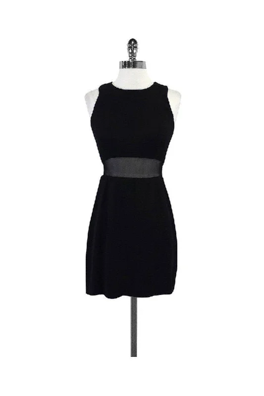 Nanette Lepore - Black Sleeveless Mesh Waist Dress Sz 2 Fall unclassified dresses