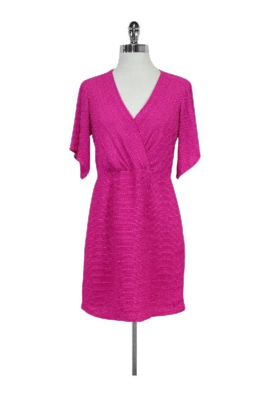 Nanette Lepore - Hot Pink Textured Dress Sz 2 Sexy unclassified dresses