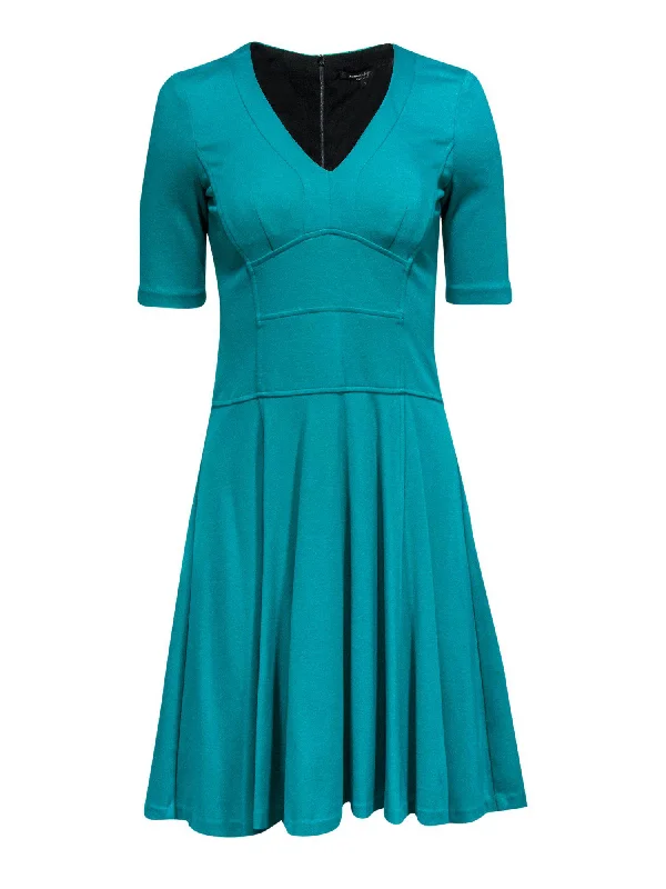 Nanette Lepore - Aqua Green A-Line Dress w/ Piping Sz 2 Best-selling unclassified dresses