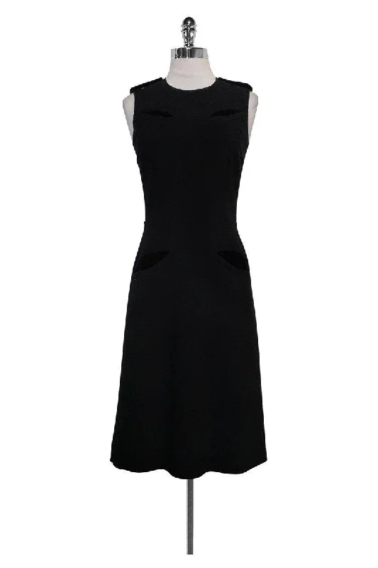 Prada - Black Sleeveless Dress Sz 2 Chiffon unclassified dresses