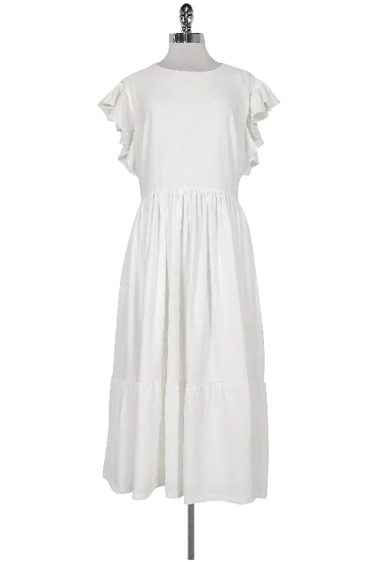 Rachel Parcell - White Fit & Flare Dress Sz XL Embroidered unclassified dresses